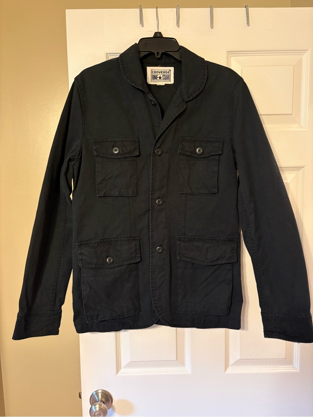 Converse Men’s Black Military Field Jacket